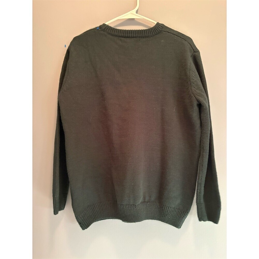 Forever 21 Sweater Womens Size S Green Ugly Christmas Santa Mrs Claus Knit - Picture 6 of 10